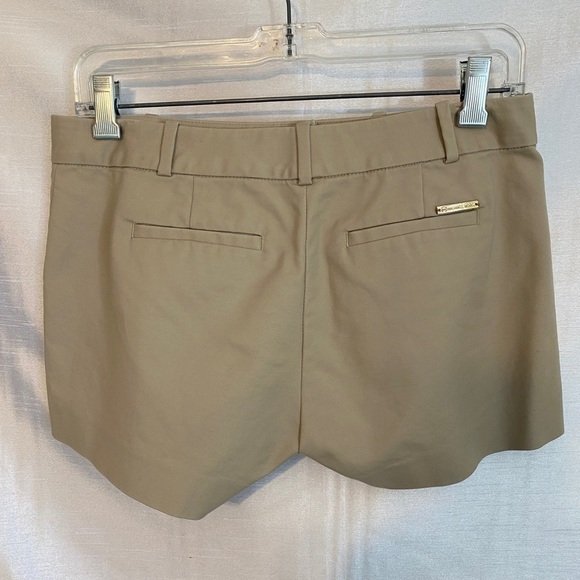 Michael Kors  Stretch Cotton Shorts Beige Ladies 4 - Picture 9 of 12